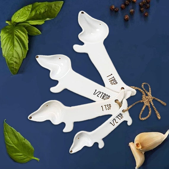 Dachshund Measuring Spoons Set, Ceramic Dachshund Gift for Dachshund  Lovers, Dog Mom Gift Ideas, Dog Lover Gift 