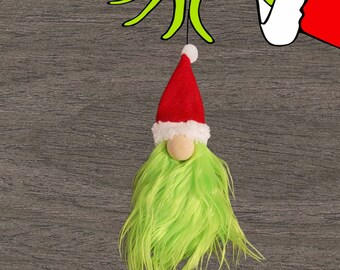 Adorable Grinch Gnome Christmas Ornament