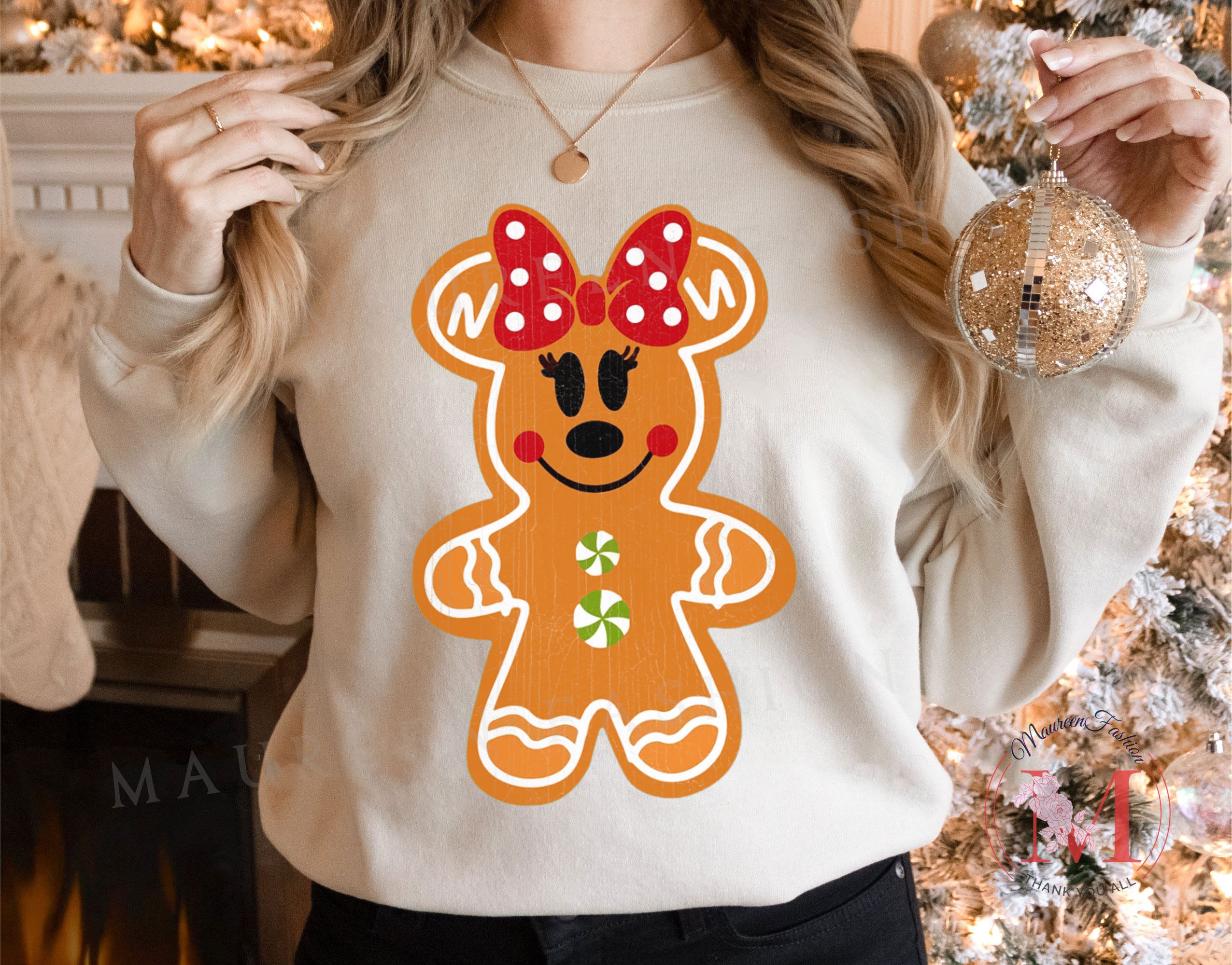 Discover Gingerbread Christmas Sweatshirt, Mickey Ginger Cookies Sweatshirt
