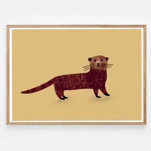 Poster/Wandschmuck/Poster Kinderzimmer/ Poster Tiere/ Deko Kinderzimmer/ Deko Wand/ Waldtiere/ Heimische Tiere/ Otter