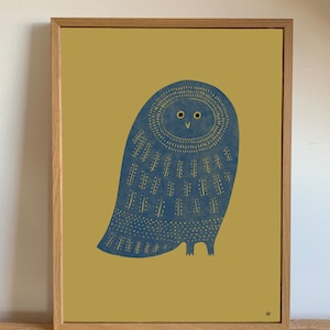 Poster/ Illustration/ Owl/ Artprint/ Owl/ Wall decoration/ Wallart