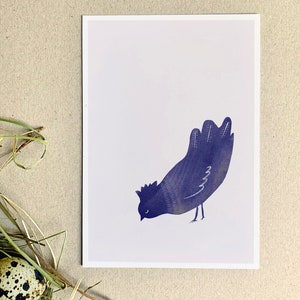Carte postale - Carte de voeux - Illustration - Printemps - Poulet - Poule - Pâques - Joyeuses Pâques - Salutations - Cadeau