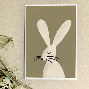 Postcard - Greeting card - Card - Illustration - Spring - Easter - Happy Easter - Greetings - Gift - Rabbit - Easter bunny