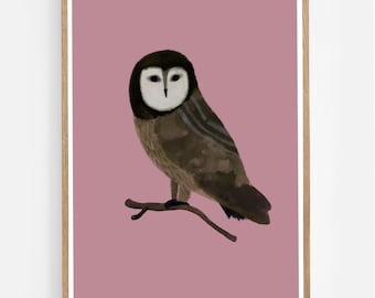 Poster/wall decoration/poster children's room/poster animals/decoration children's room/decoration wall/forest animals/native animals/owl