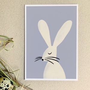 Postcard - Greeting card - Card - Illustration - Spring - Easter - Happy Easter - Greetings - Gift - Rabbit - Easter bunny