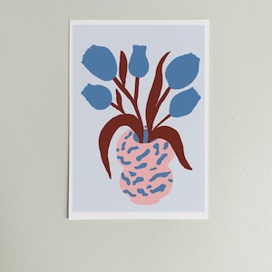 KARTE - GRUSSKARTE - ILLUSTRATION - Tulpen - Blumen - Grüße - Post - floral - deco