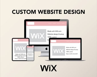 Custom Website Design - Wix Website Template - eCommerce Website - Custom Wix Theme - Blog Design - Site on Wix - Small Business Website