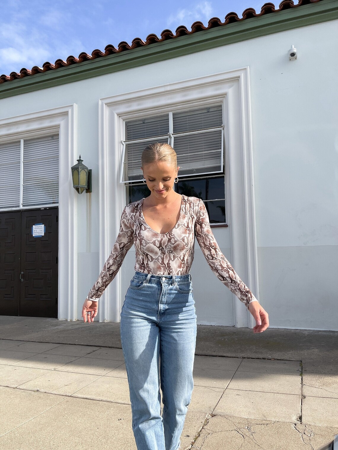 Long Sleeve Deep V Bodysuit MUSEBODYSUIT Digital Pattern US Etsy