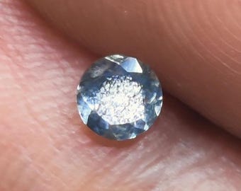 Natural Rare Santa Maria Aquamarine Sunstone Round Cut 3.6x3.6 MM Carat 0.15 Amezing Flashy Fire Aquamarine Loose Gemstone Perfect Jewelry