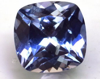 Natural Tanzanite AAA Color 6.25 Ct Certified Cushion Cut Loose Gemstone [TREATED ] With Cobalt