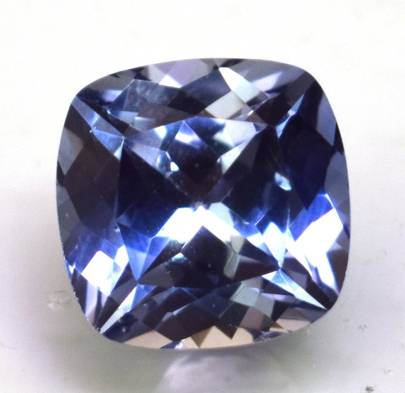 Pierre Tanzanite Bleue Naturelle 11x9 Mm - Coussin émeraude, Non Chauffée, 3,95 Carats