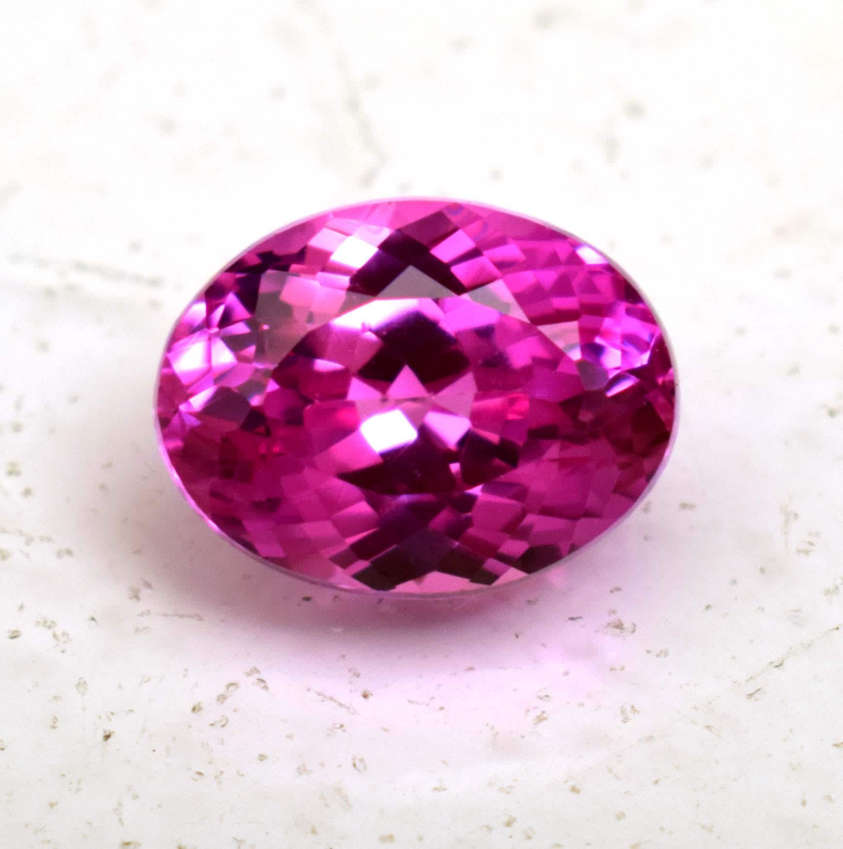 ピンクサファイア宝石：6.40カラットオーバルカット、スリランカ産