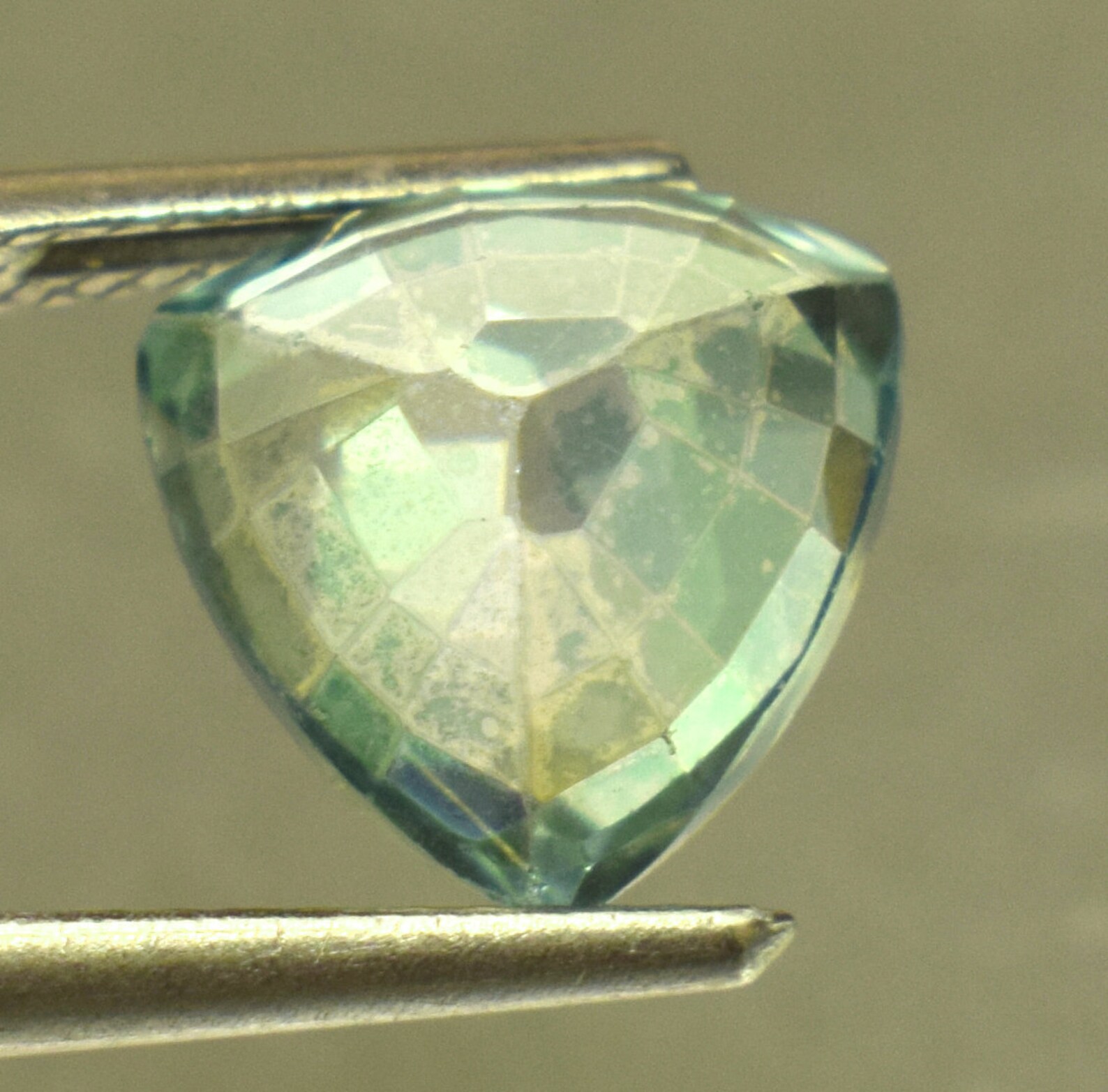 Natural Green Azotic Topaz Coated 5 Ct Trillion Cut Loose Etsy