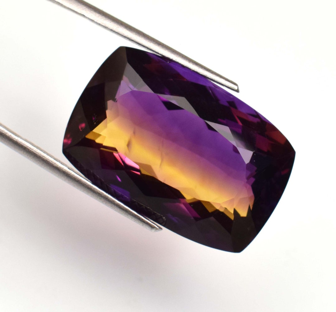 Amerite Color Natural Bio Color Ametrine 26.75 Ct Certified Cushion Cut Loose ...