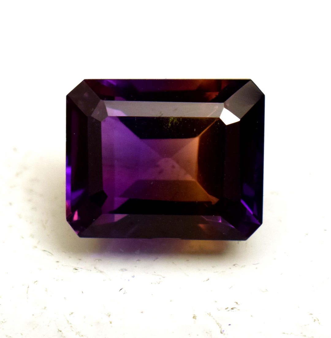 Amerite Color Natural Bio Color Ametrine 10.20 Ct Certified Emerald Cut Loose ...