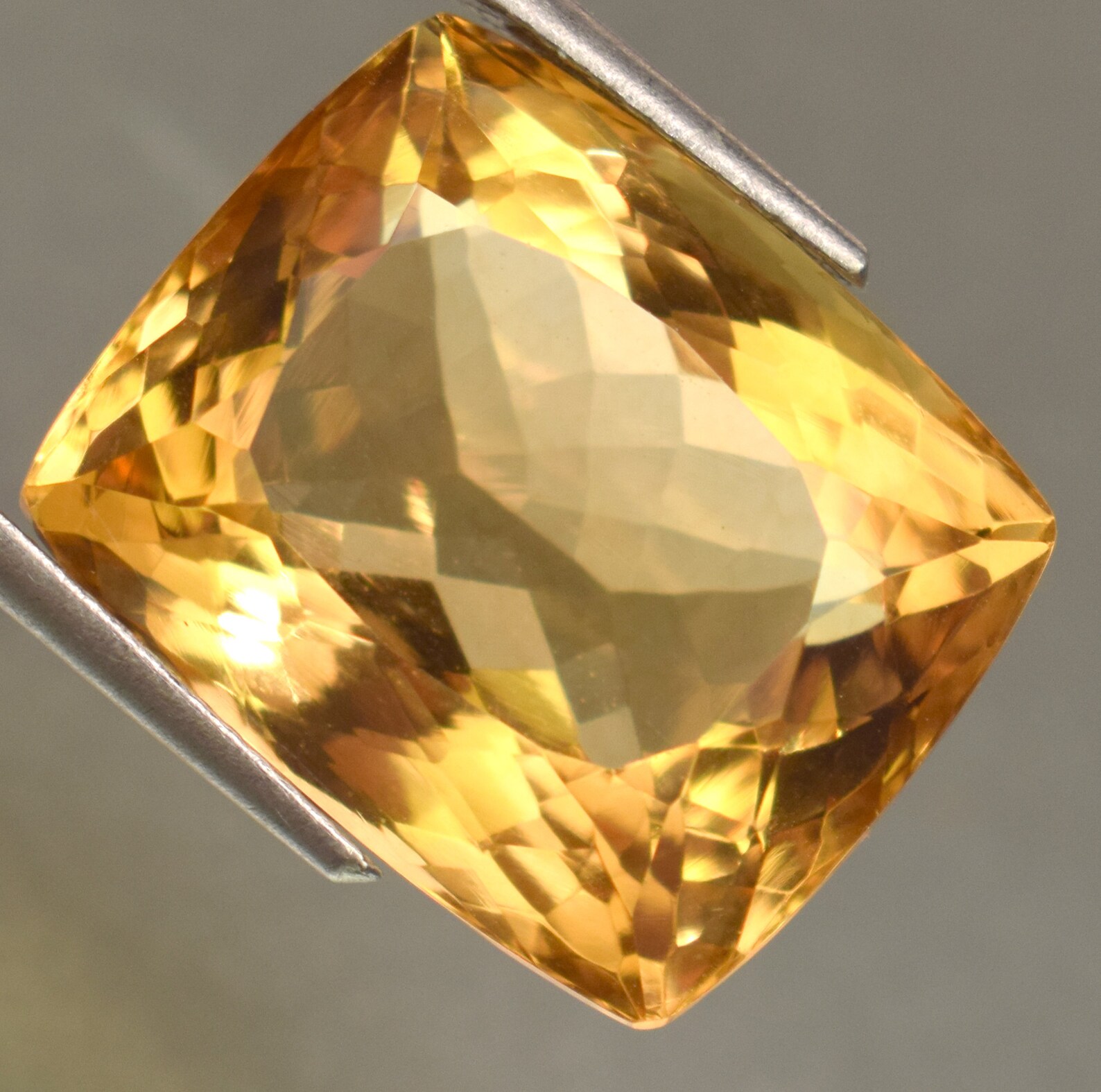 Natural Golden Citrine 22.45 Ct Cushion Cut Loose Gemstone Etsy