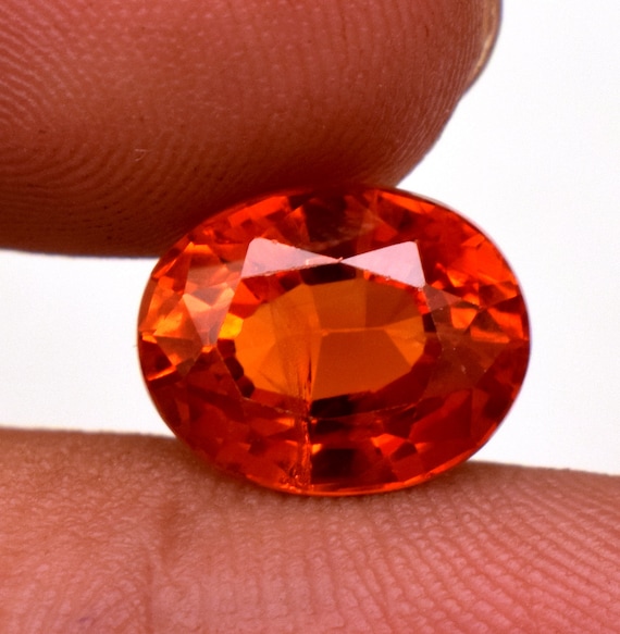 Grenat Spessartite 2,95 Ct De Namibie - Couleur Orange/brun, Ovale, Clarté VS1