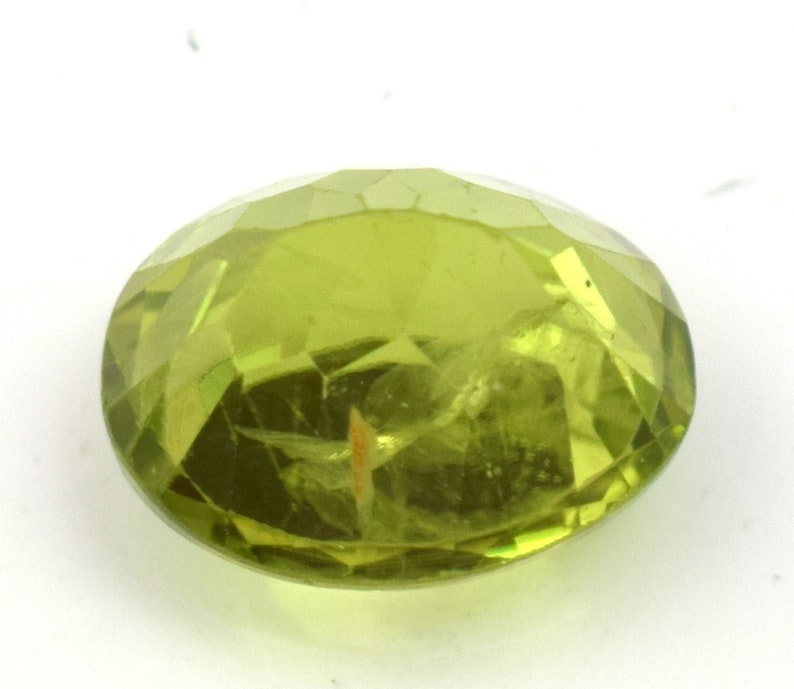 Natural Arizona Green Peridot 5.75 Ct Certified Oval Cut Ring Use Gemstone