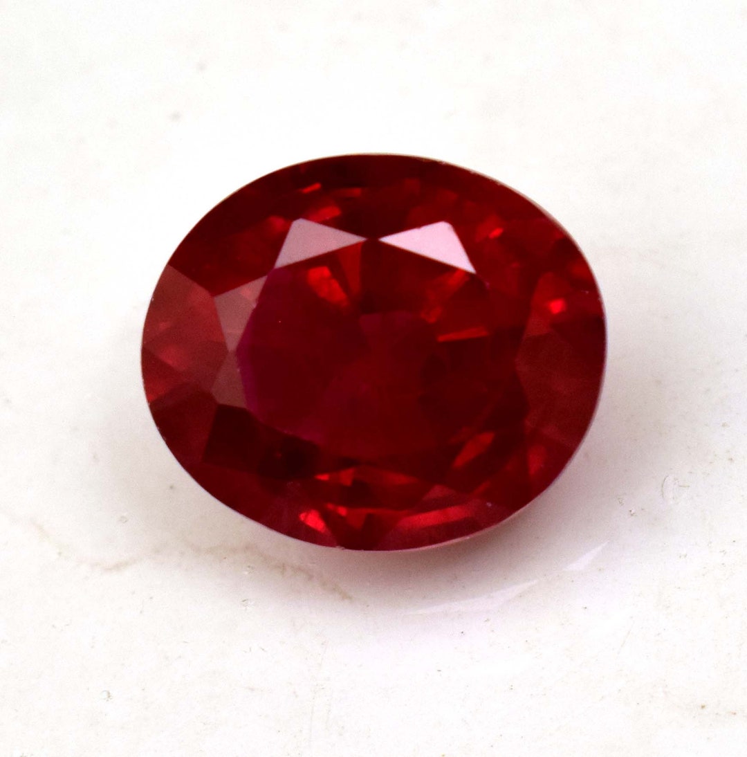 Blood Ruby Natural Pigeon Blood Mozambique Red Ruby Oval Cut 7.70 Ct Loose ...
