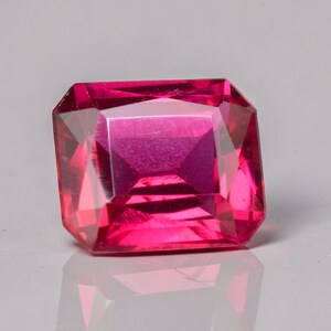 Rubí rojo natural de Mozambique, color sangre de paloma, talla octogonal, 8,15 ct, gema suelta [rellena de vidrio]