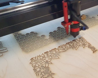 Laser Cut Service UK CNC Benutzerdefinierte personalisierte Gravur Holz Acryl Papier Karte