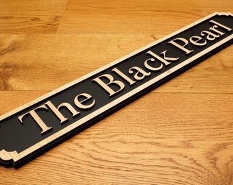 Personalised Railway Sign - Custom Wooden Vintage Style / Pub / Shed / Street / Man Cave