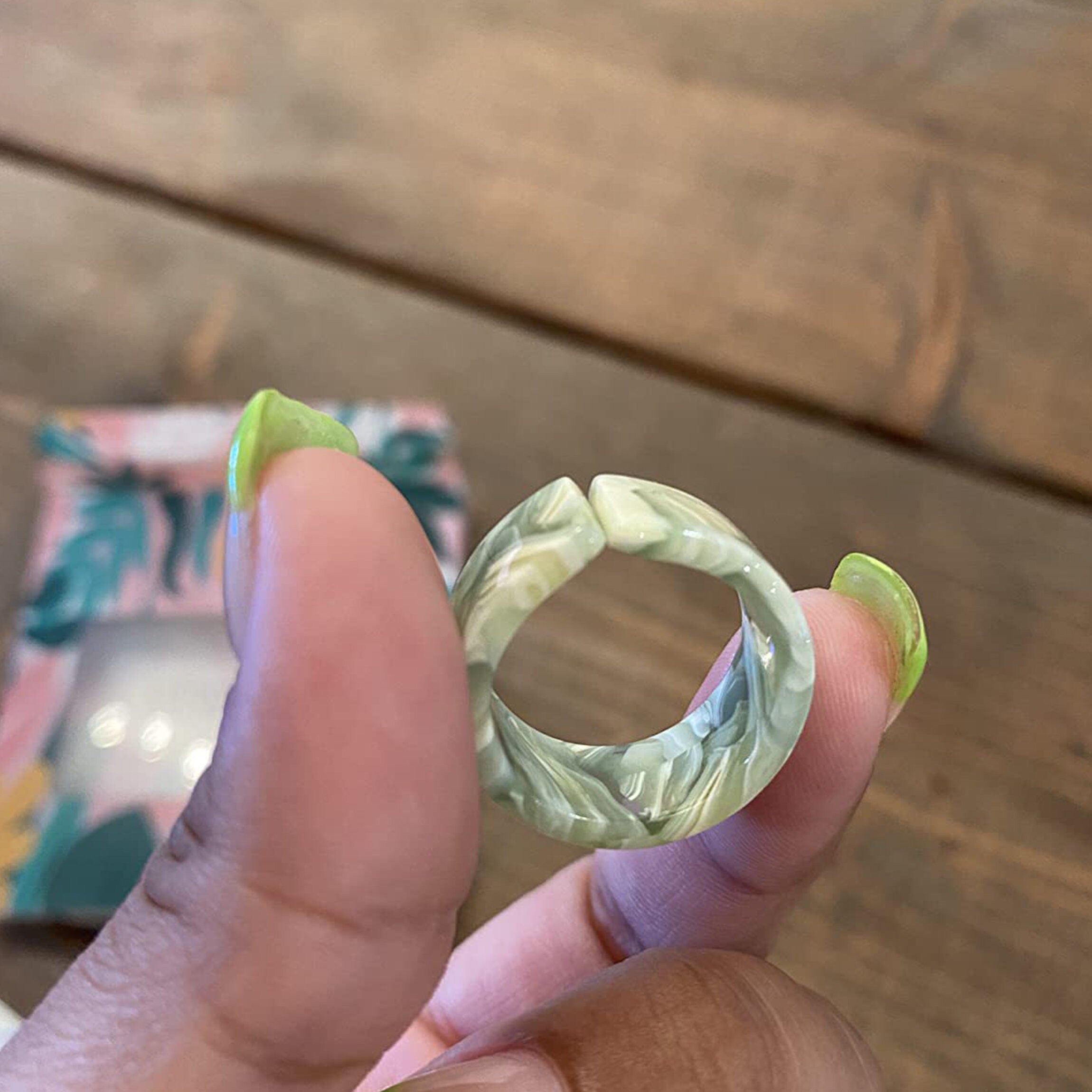 20 Pieces Resin Rings Acrylic Cute Trendy Rings Colorful Etsy