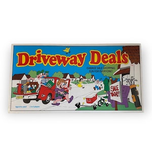Vintage DRIVEWAY DEALS Garage Sale Board Game 1993 Weiner Games New Sealed!