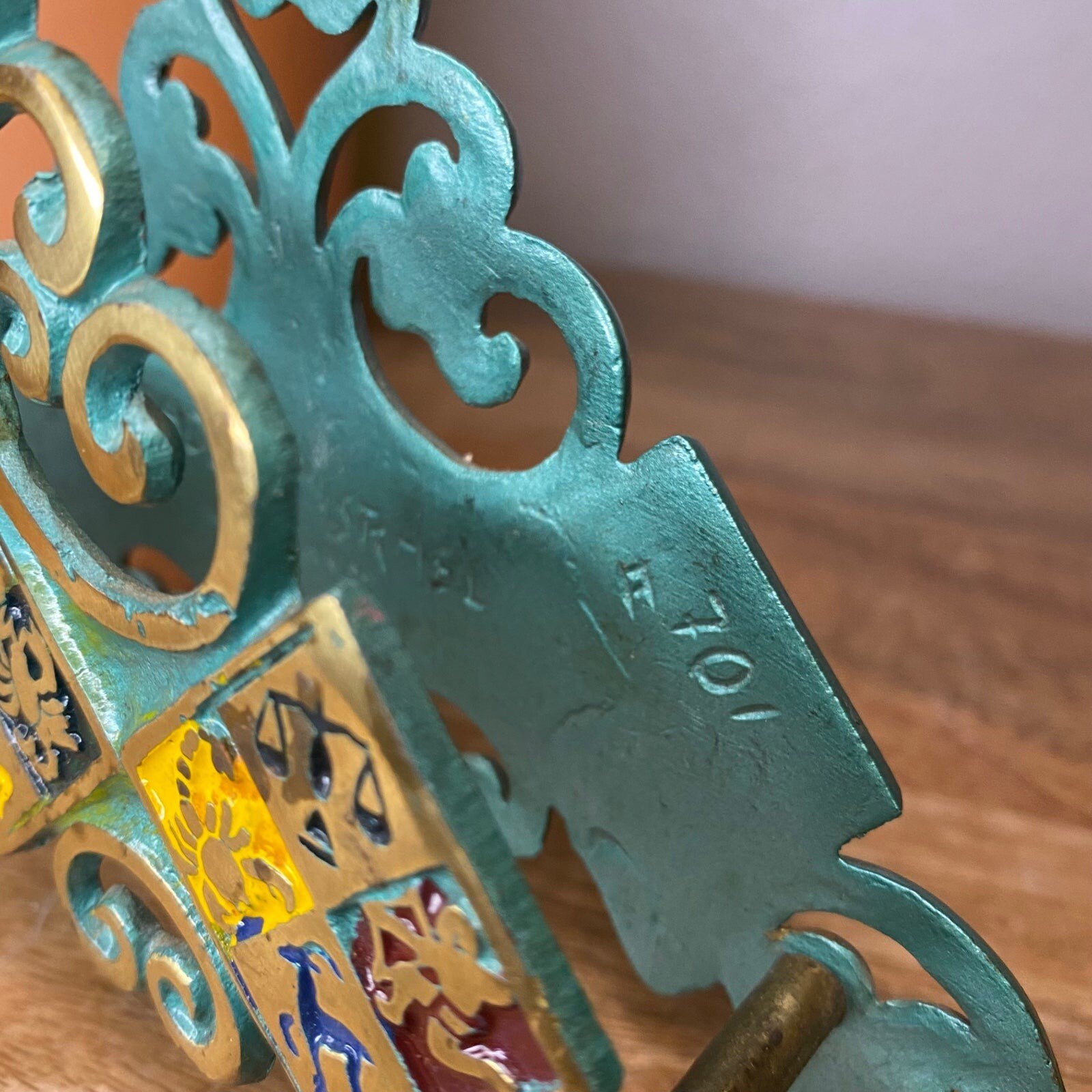 Vintage Brass Zodiac Astrology Letter / Napkin Holder Decor Etsy