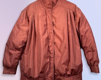Vintage Comfy Brand Down Nylon Puffer Jacket Coat - Pink USA Women's Large