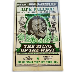 Vintage 1972 &#39;The Sting of the West&#39; Original One Sheet Movie Film Poster 27x41