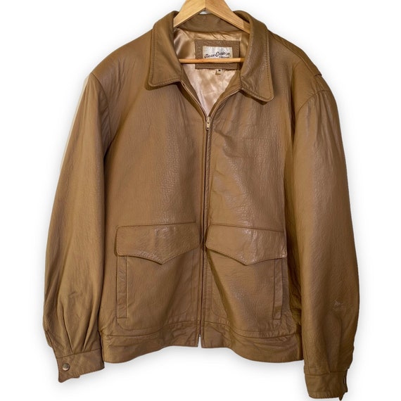 Vintage Beau-geste Leatherware Men's Brown Leather Bomber Vintage Beau-geste Leatherware Men's Brown Leather Bomber