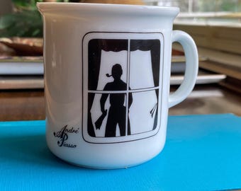 Taza de café y té vintage con silueta de ventana de André Piasso, de Baviera, Alemania