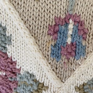 Pull Vintage Années 80 Russ Sport - Taille M - Broderies Et Détails Crochet - Occasion Très Bon état
