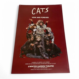 Original Cats 1981 Broadway Musical Window Card Poster Winter Garden Theatre NYC
