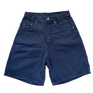 Vintage 90s Women&#39;s Michael G High Waisted Denim Blue Jean Mom Shorts - Size 11