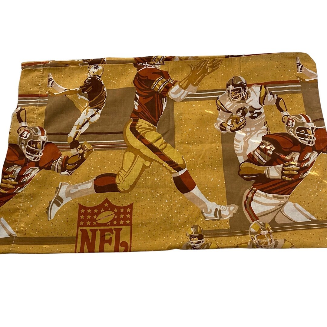 Vintage Retro NFL Football Players Standard Pillowcase 1 by Etsy