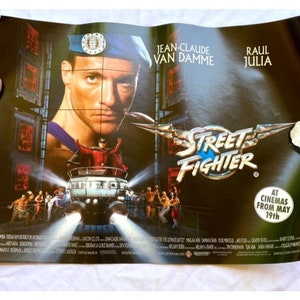 Vintage 1994 Street Fighter Movie Original Quad Poster 16x12&quot;