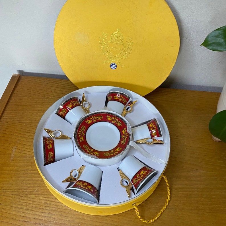 Vintage Imperial Italian Design Porcelain Tea Set 12 Pc Cups Etsy