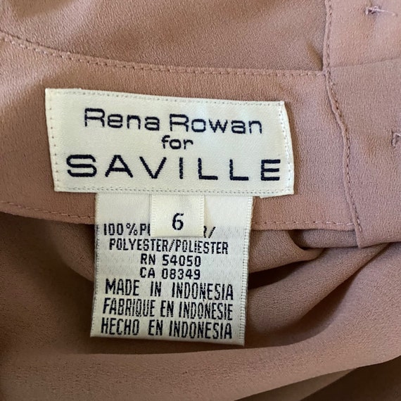 Vintage Rena Rowan for Saville Women's Mauve Long… - image 4