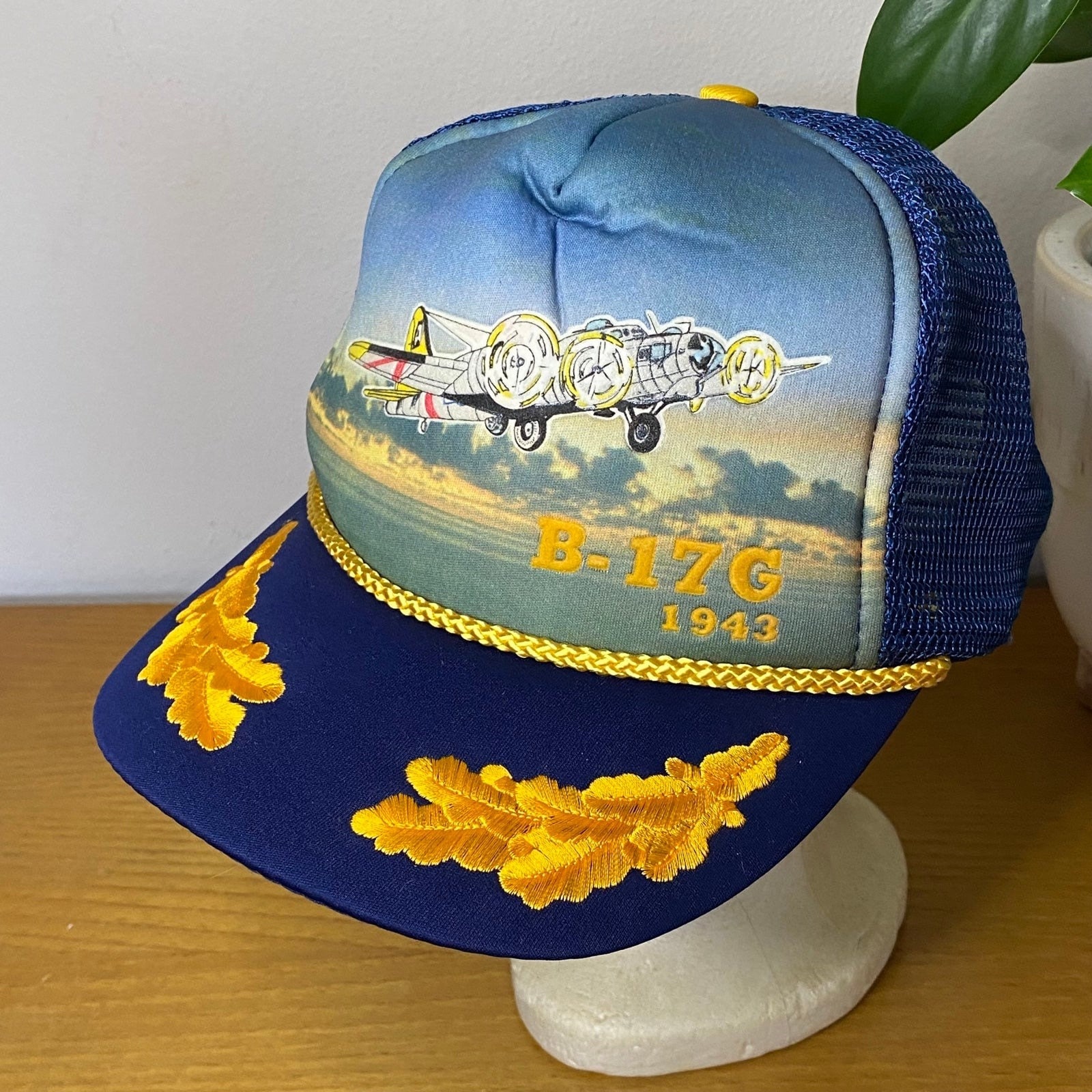 Vintage B-17G Flying Fortress WWII Snapback Rope Mesh Gold - Etsy