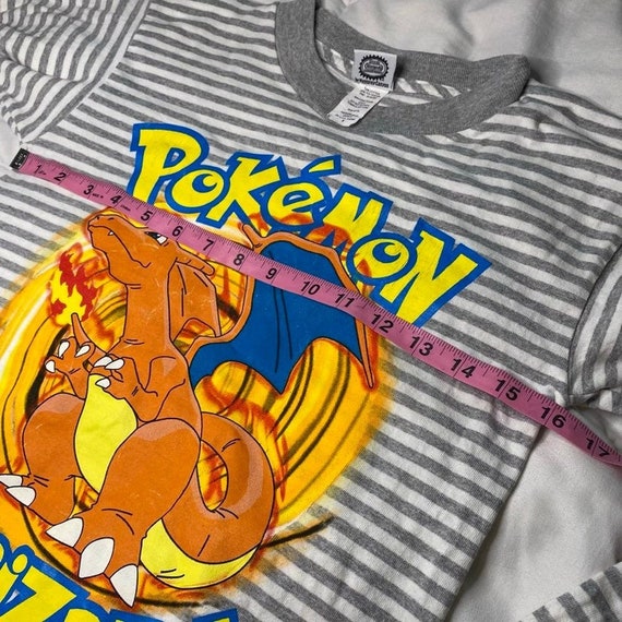 RARE Vintage Pokemon Charizard Striped Long Sleev… - image 6