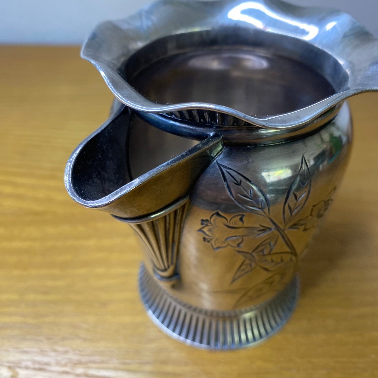 Late 19th Century Pelton Brothers & Co. Silver Plate Cup With Floral Motif