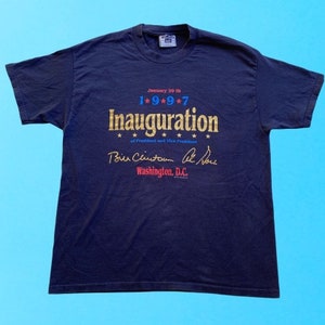 Vintage 1997 Presidential Inauguration Bill Clinton & Al Gore Lee T Shirt Large