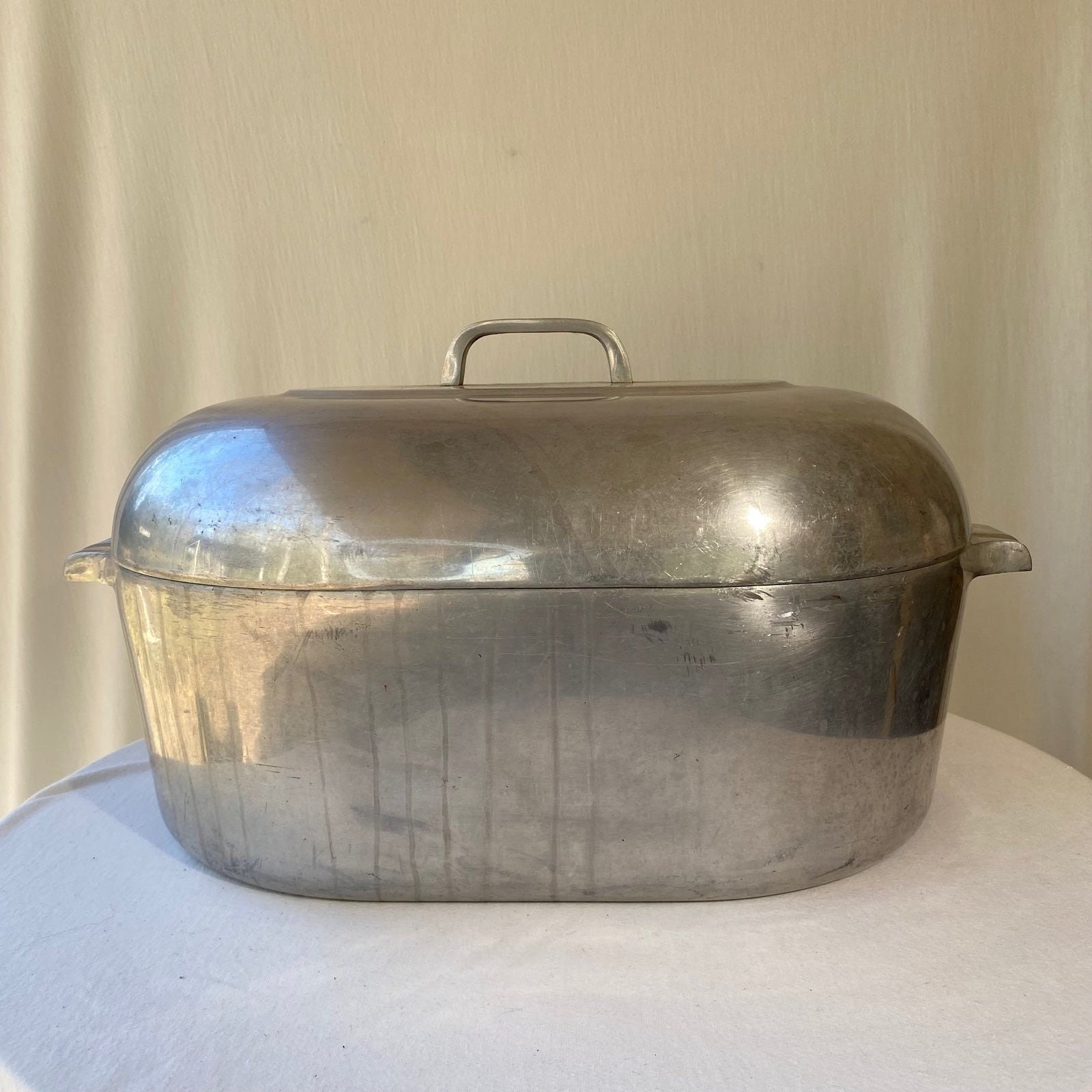 Mavin  Vintage Wagner Ware Magnalite 8 Qt Oval Roaster 4265-P With Lid