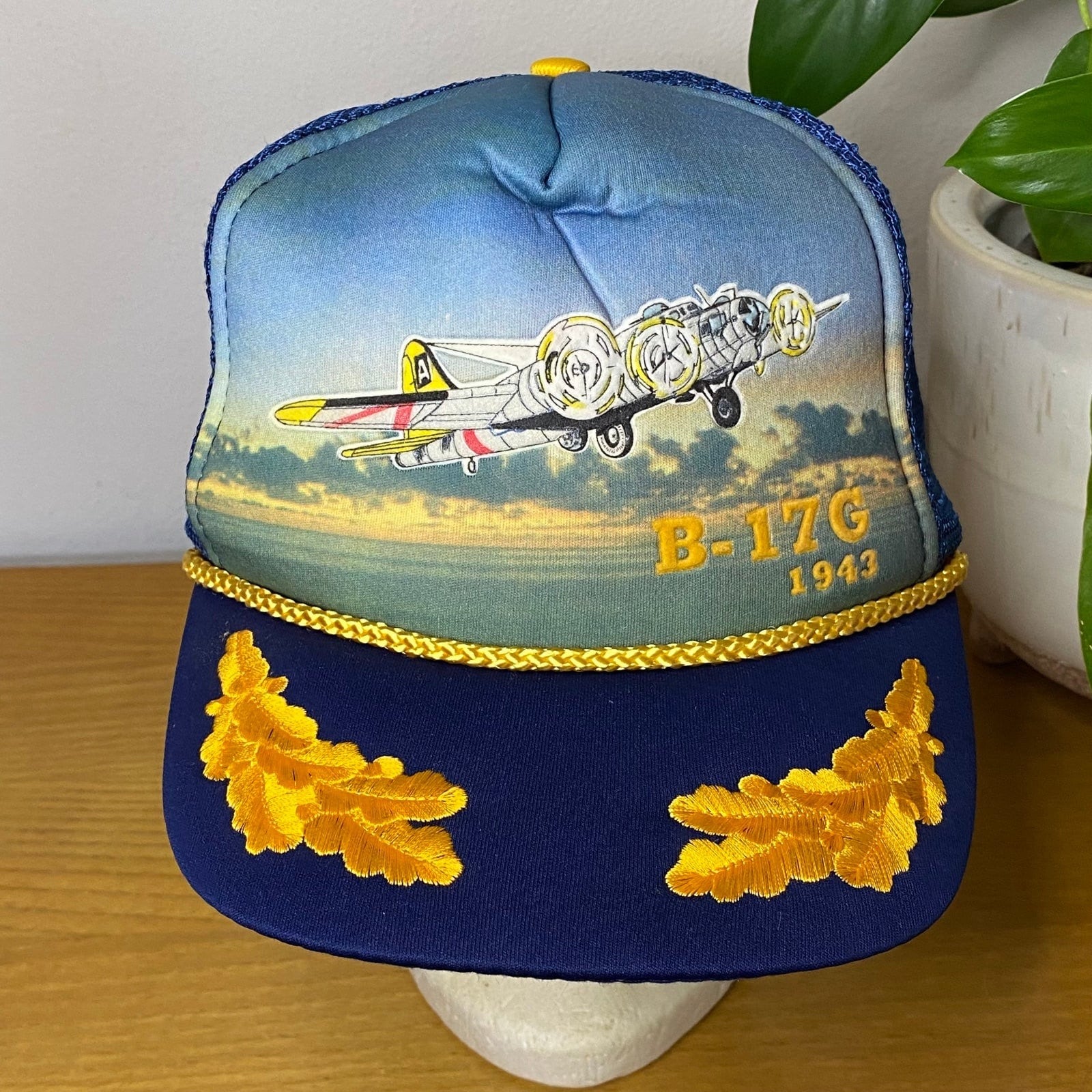 Vintage B-17G Flying Fortress WWII Snapback Rope Mesh Gold - Etsy