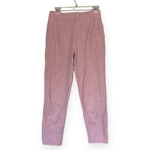 Vintage 80s Generra Collection Women&#39;s Pink Plaid Pants - Size 9