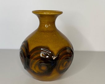 Petit vase en céramique marron Woburn Studio Pottery vintage