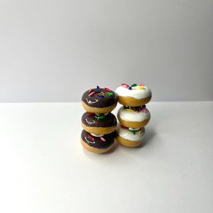 Donut Refrigerator Magnets | Handmade Clay Miniature Fake Food