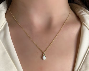 Opal Necklace, Opalite Necklaces, Gold Plated Necklaces, Dainty Necklaces, Opal Pendant, Sterling Silver Necklaces, Stylish Necklaces, Gift